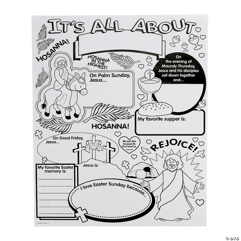 Color Your Own! &#8220;All About&#8221; Holy Week Posters - 30 Pc. Image
