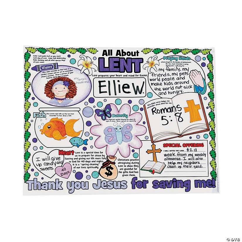 Color Your Own All About Lent Posters - 30 Pc. Image