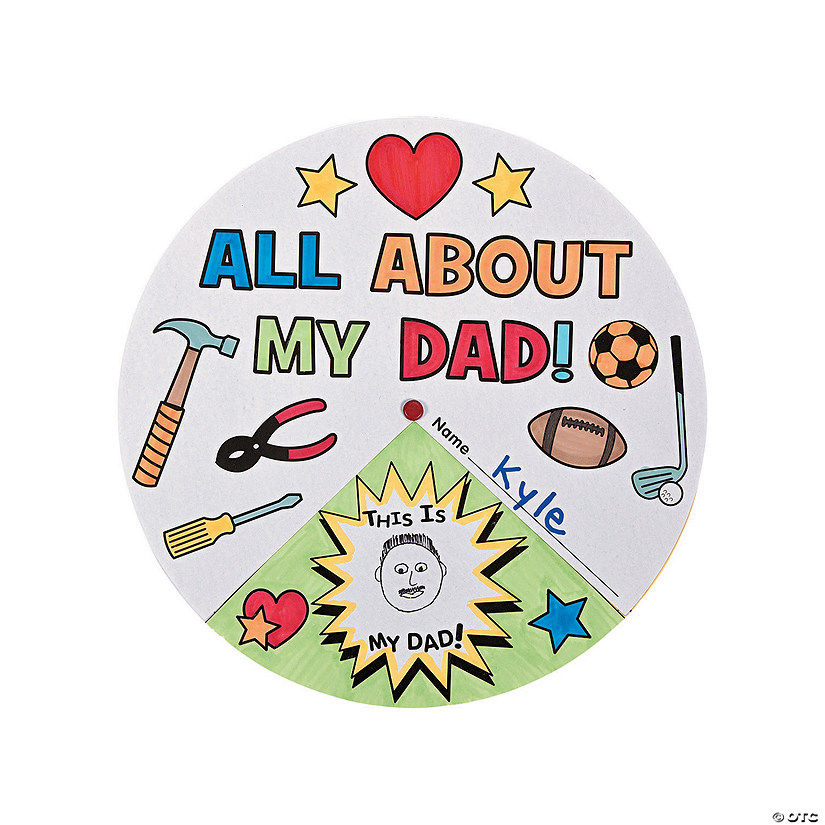 Color Your Own All About My Dad Wheels - 12 Pc. Image