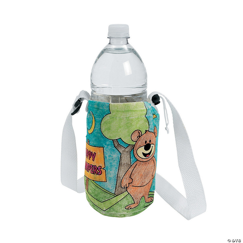Color Your Own Camp Water Bottle Holder - 12 Pc. Image