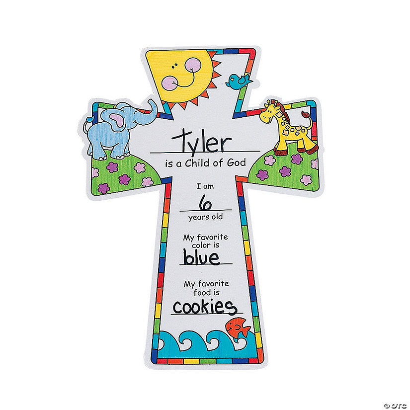 Color Your Own Child of God Crosses - 12 Pc. Image