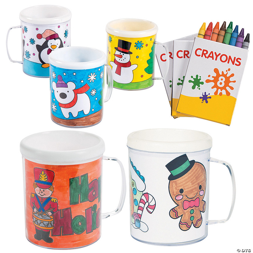 Color Your Own Christmas Mug Assortment for 36 Image