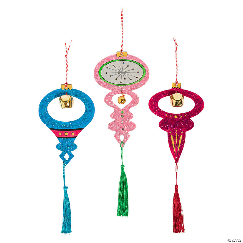 Color Your Own Christmas Ornament with Tassel Craft Kit - Makes 3 Image