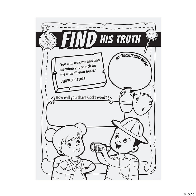 Color Your Own Dig VBS Posters - 30 Pc. Image