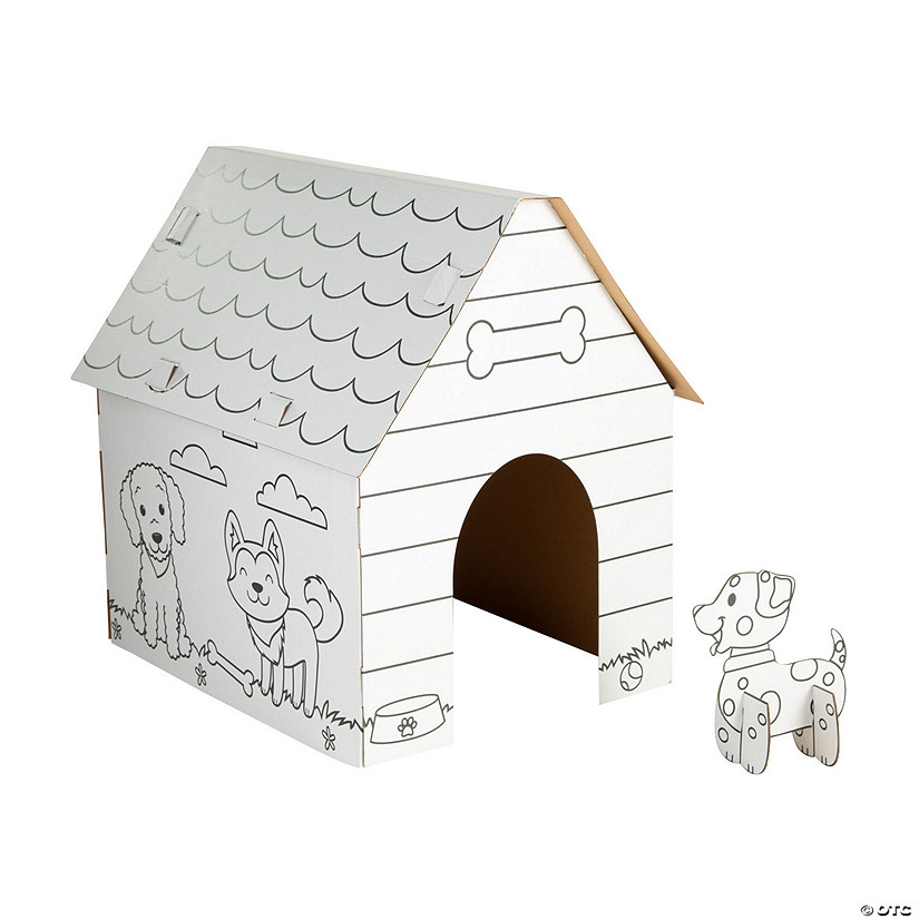 Color Your Own Doghouse Playhouse with Dog - 2 Pc. Image