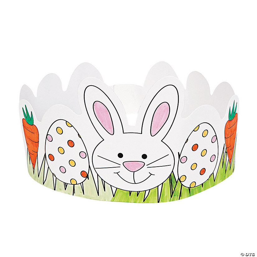Color Your Own Easter Crowns - 12 Pc. Image
