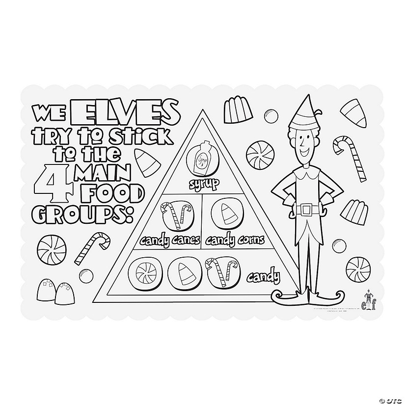 Color Your Own Elf Placemats - 12 Pc. Image