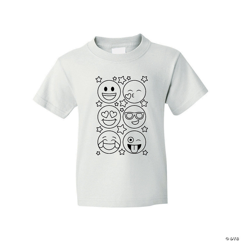 Color Your Own Emoji Youth T-Shirt Image