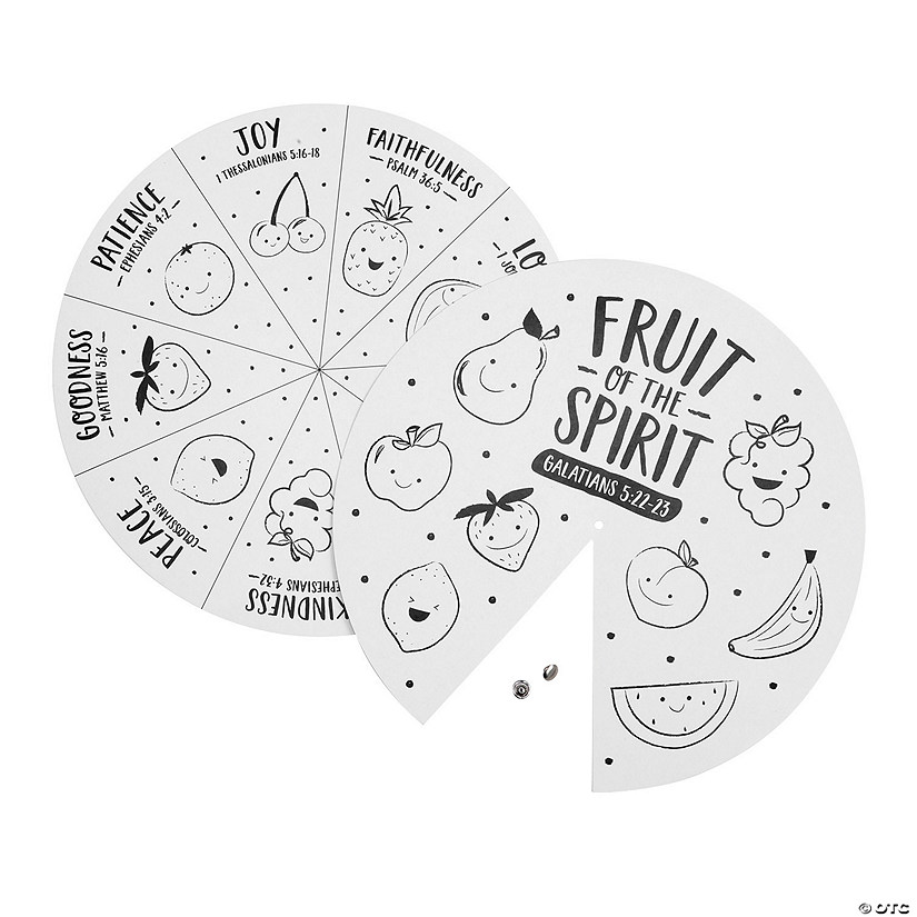 Color Your Own Fruit of the Spirit Wheels - 12 Pc. Image