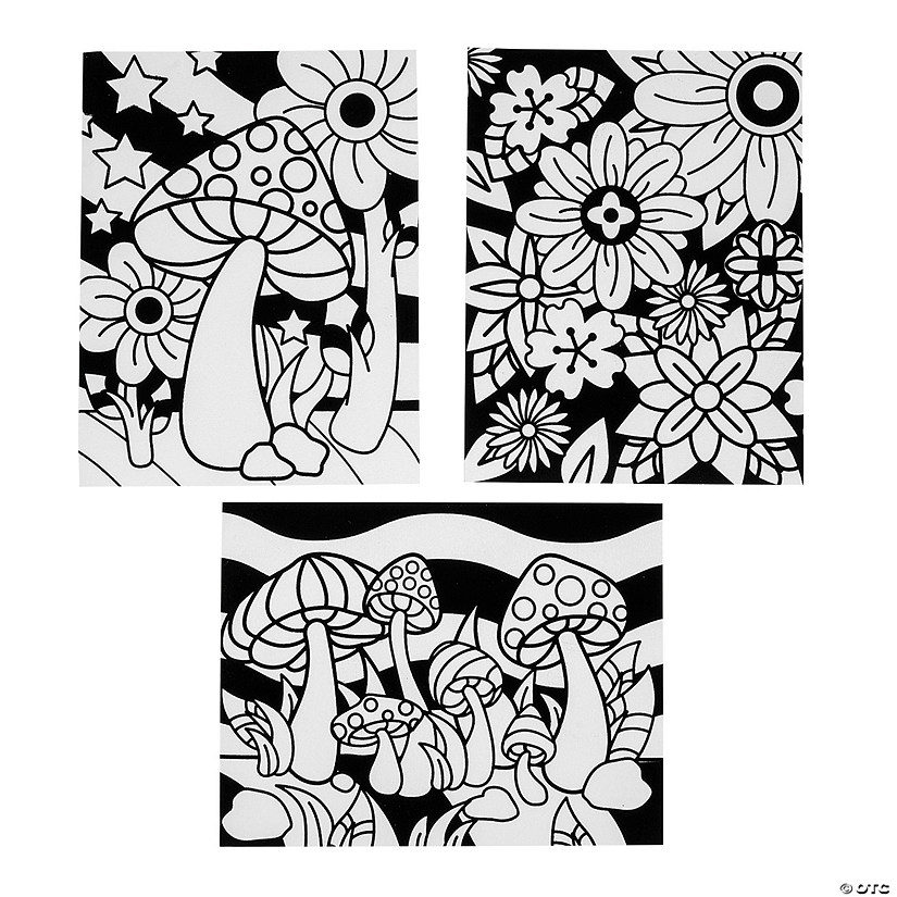 Color Your Own Fuzzy Magical Environment Posters - 12 Pc. Image