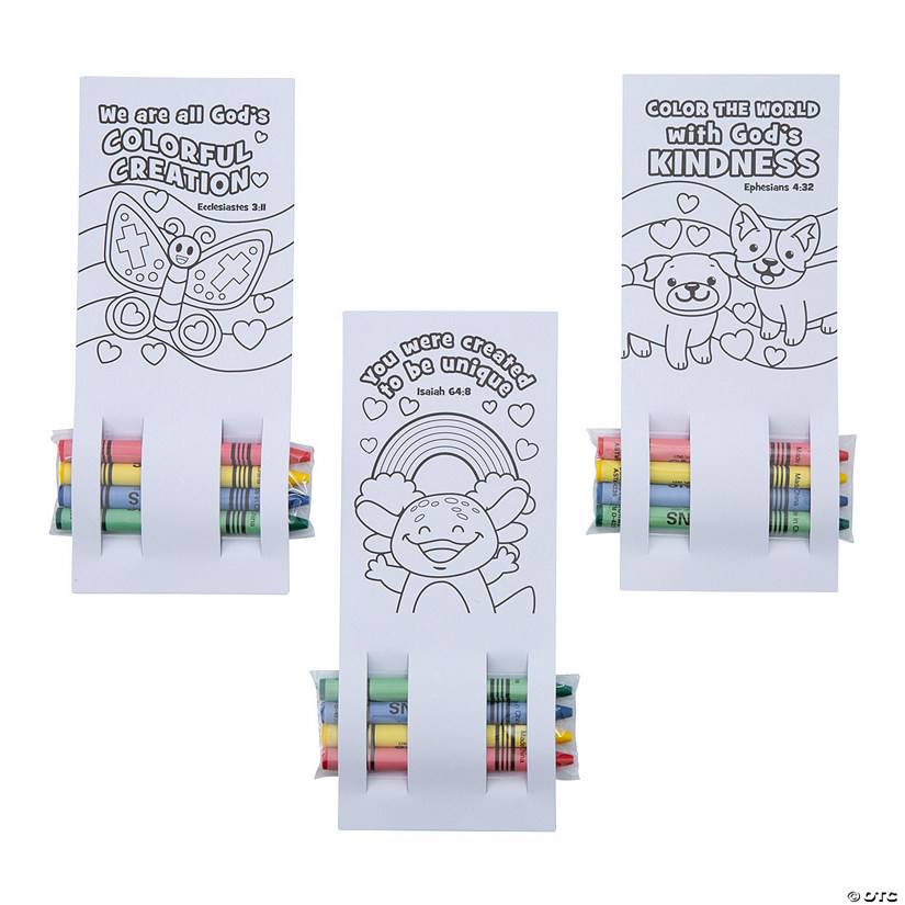 Color Your Own God&#8217;s Love Card with Crayons for 24 Image