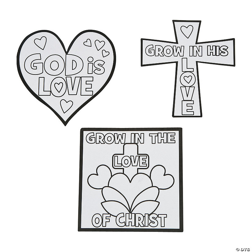 Color Your Own &#8220;Grow In The Love Of Christ&#8221; Magnets Image