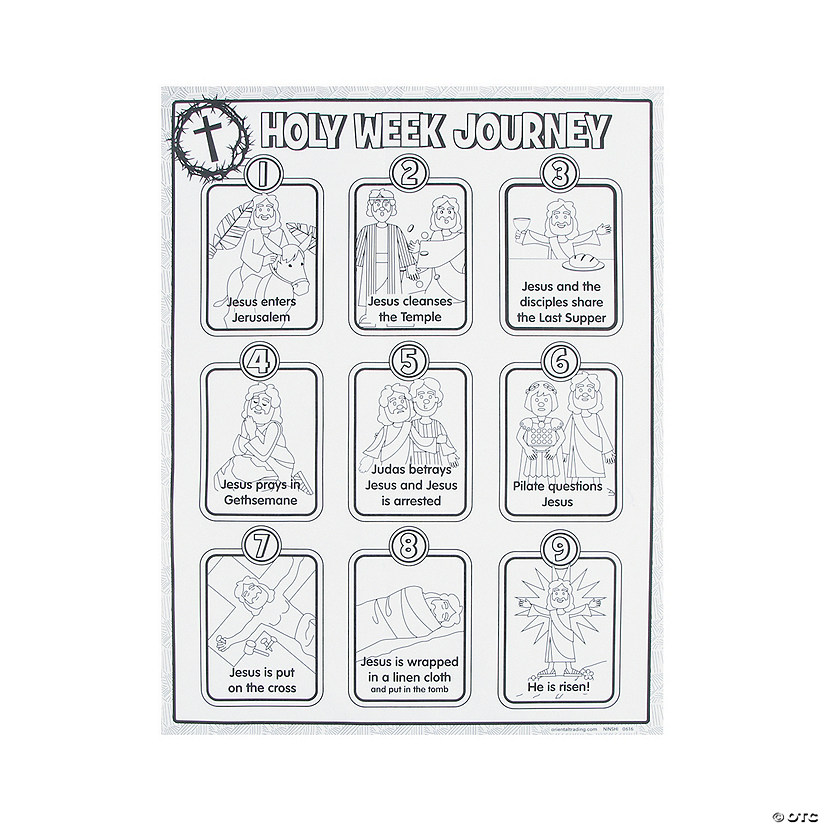 Color Your Own &#8220;Holy Week Journey&#8221; Posters - 30 Pc. Image