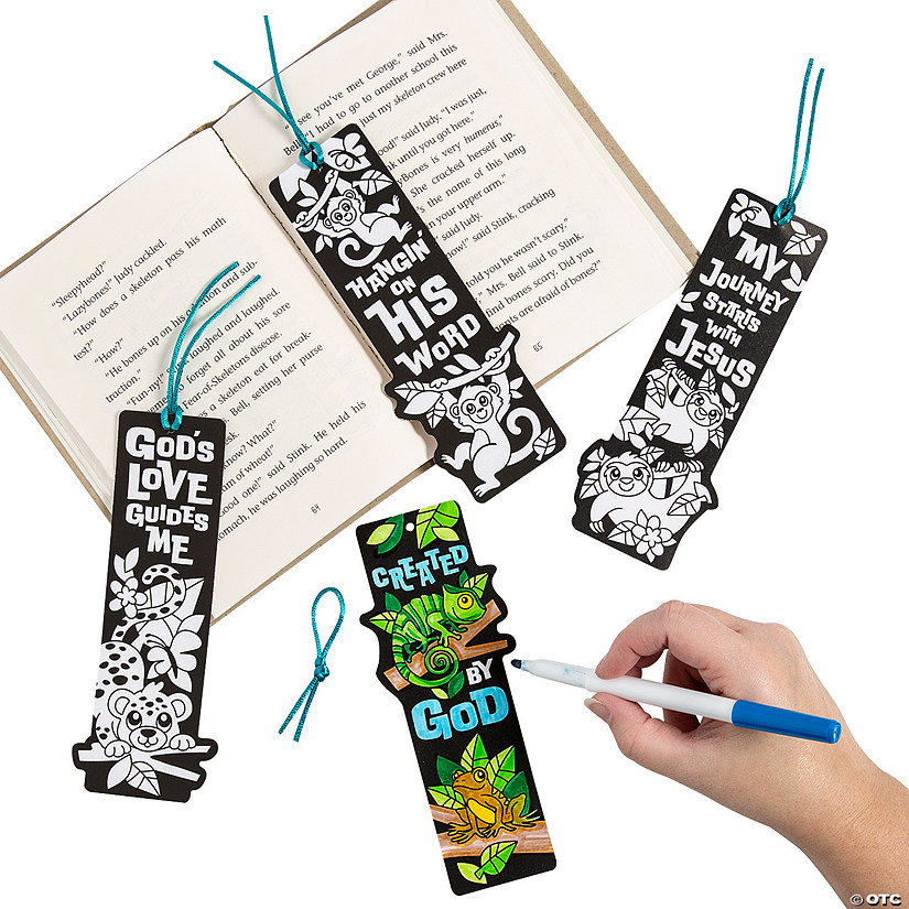 Color Your Own Jungle VBS Bookmarks - 12 Pc. Image