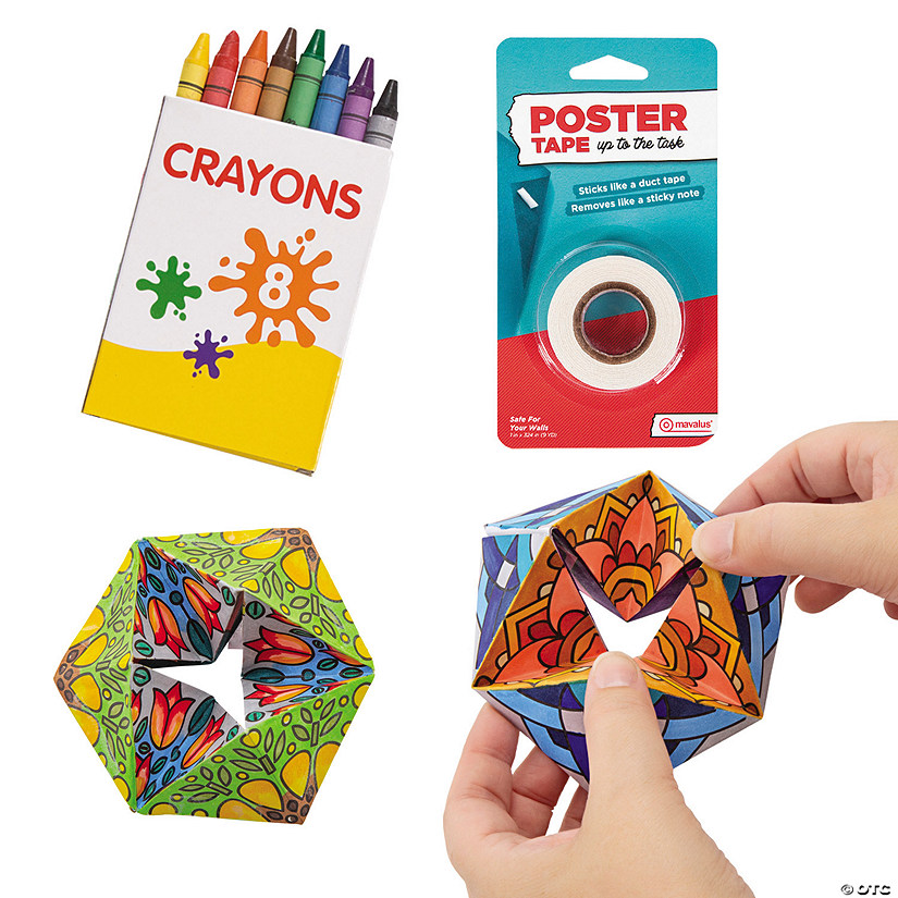 Color Your Own Kaleidocycles with Crayons for 24 Image