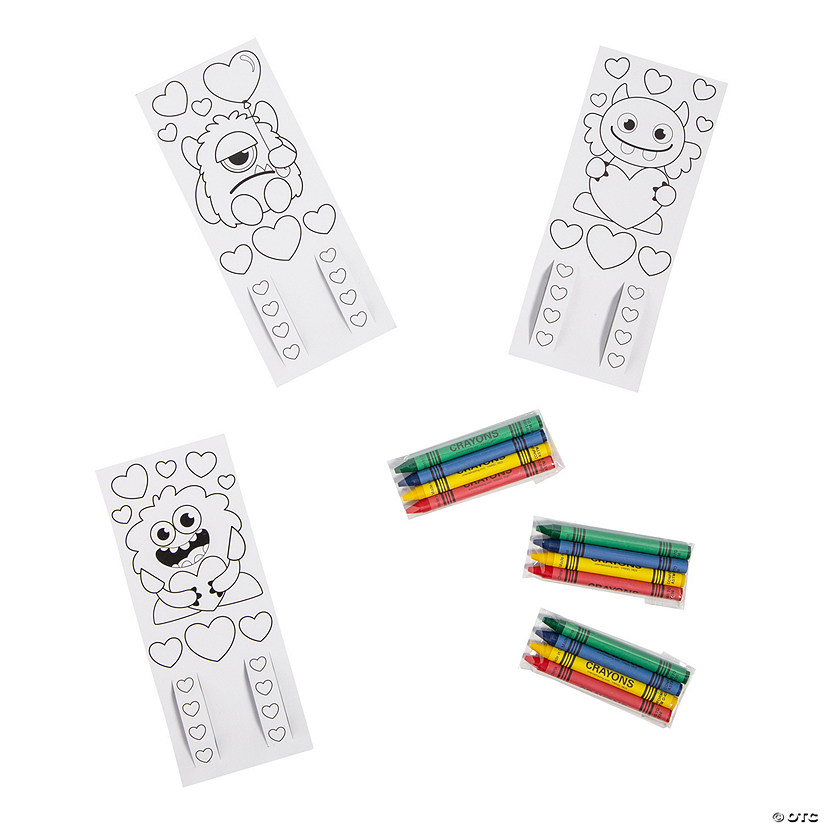Color Your Own Monster & Activity Valentine Exchanges for 24 Image