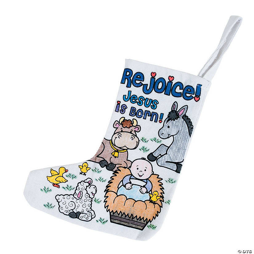 Color Your Own Nativity Mini Stockings - 12 Pc. Image