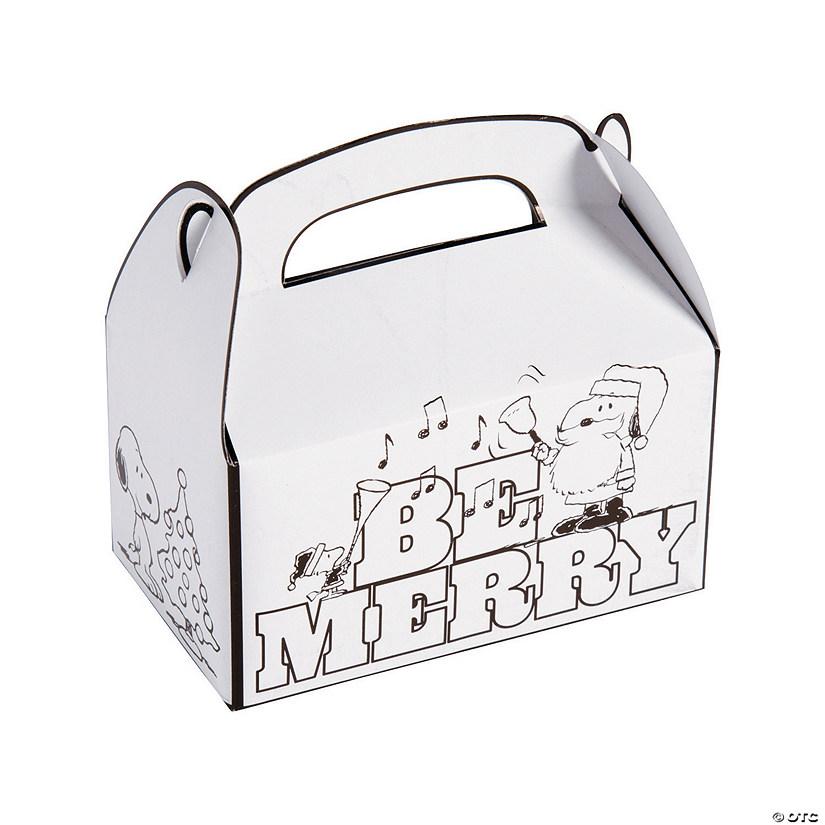 Color Your Own Peanuts&#174; Christmas Treat Boxes - 12 Pc. Image