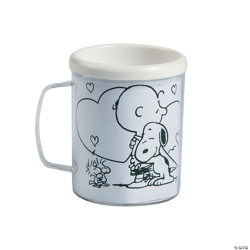 Color Your Own Peanuts<sup>&#174;</sup> Valentine Mugs - 12 Pc. Image