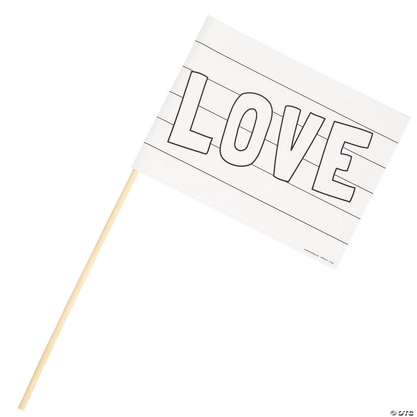 Color Your Own Pride Parade Flags - 12 Pc. Image