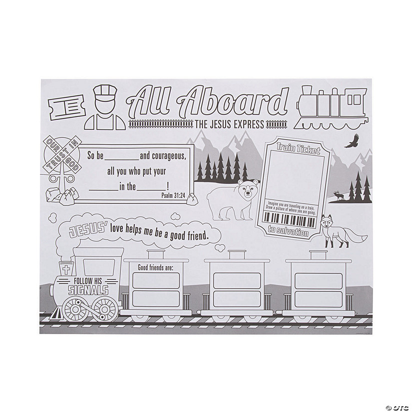 Color Your Own &#8220;Railroad VBS&#8221; Posters - 30 Pc. Image