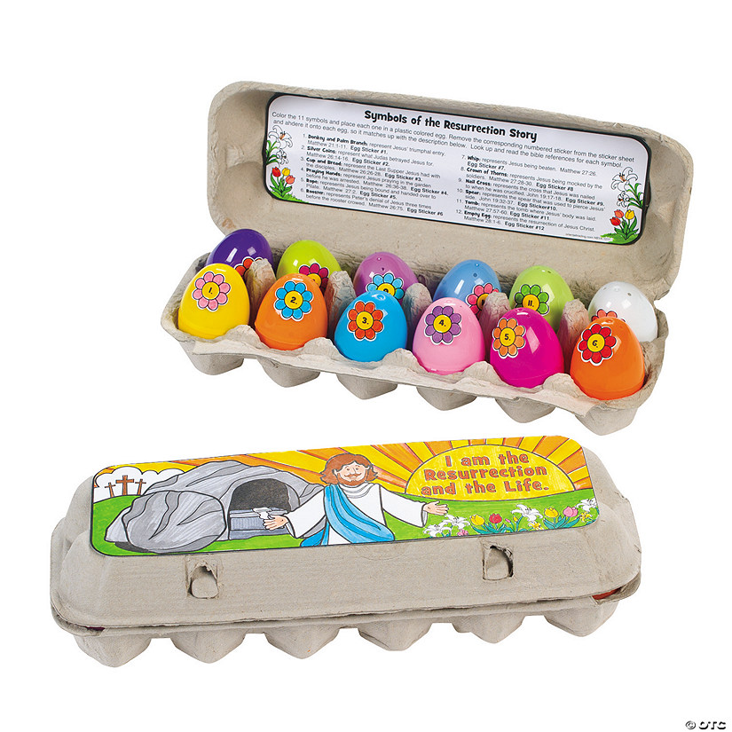 Color Your Own Religious Easter Resurrection Story Egg Set Image