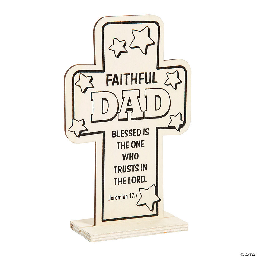 Color Your Own Religious Father's Day Cross Stand-Ups - 12 Pc. Image