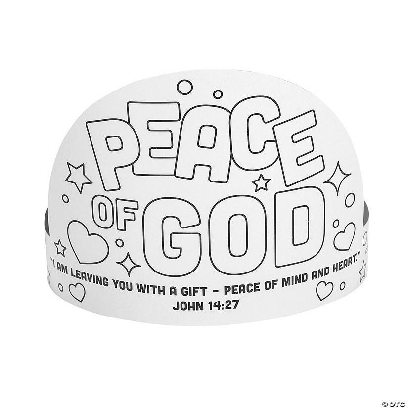 Color Your Own Religious Peace of God Crowns - 12 Pc. Image