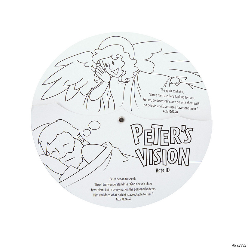 Color Your Own Religious Peter&#8217;s Dream Wheels - 12 Pc. Image
