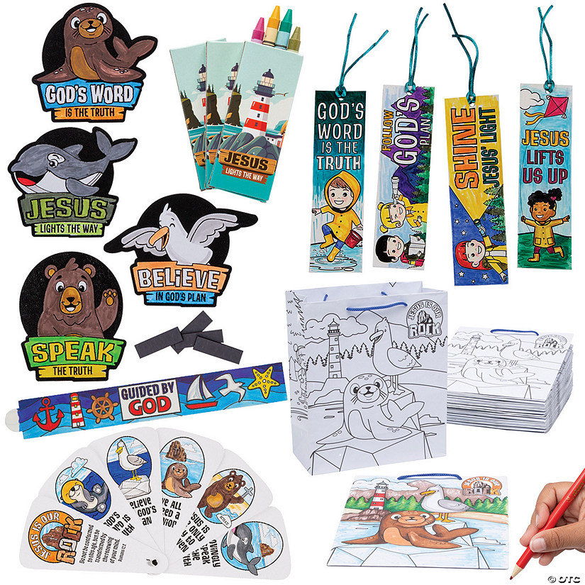 Color Your Own Rocky Beach VBS Craft Kit Assortment for 24 Image