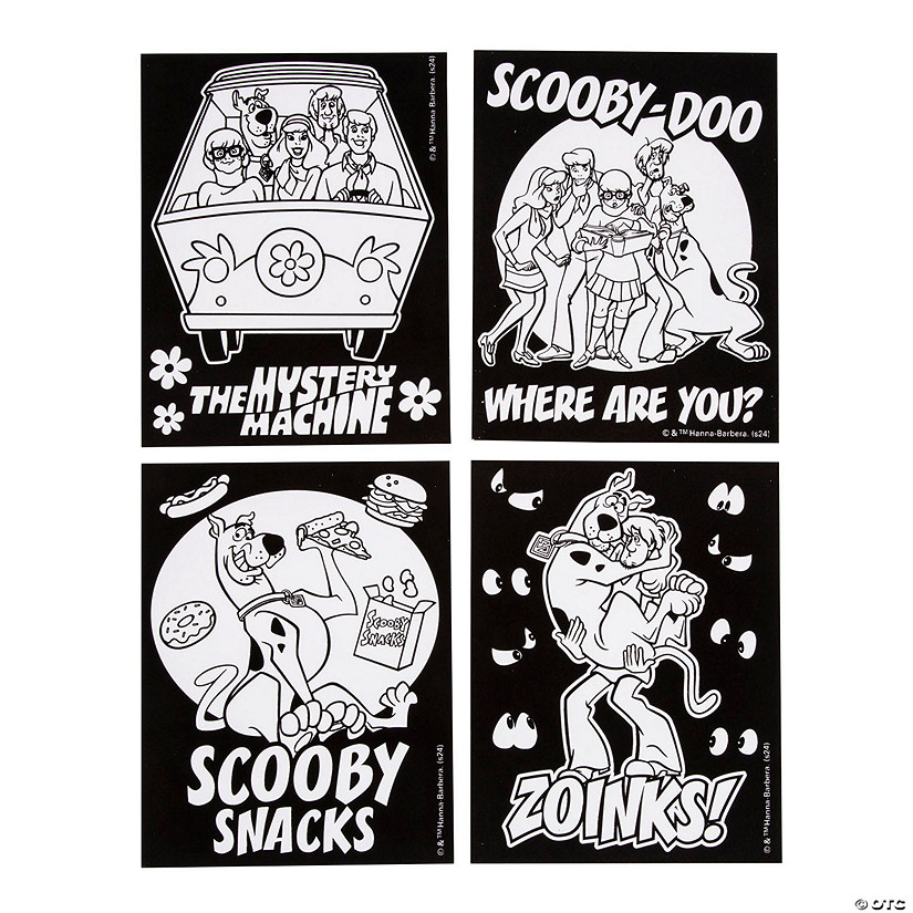 Color Your Own Scooby-Doo!&#8482; Fuzzy Posters - 24 Pc. Image