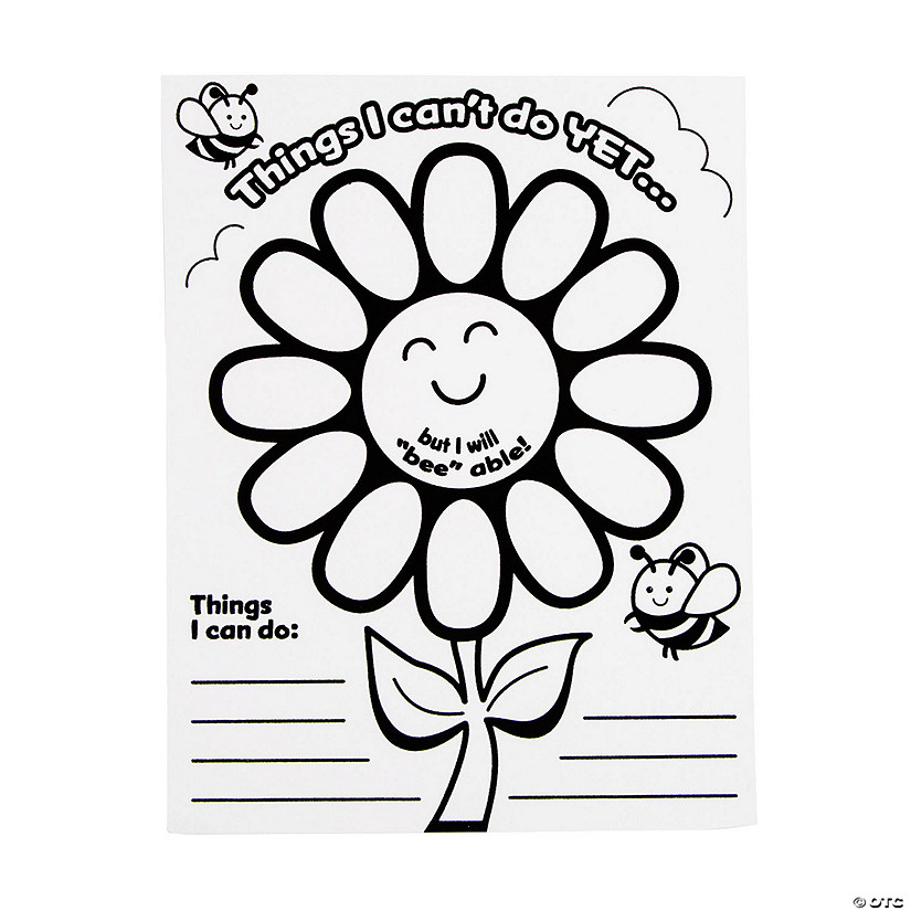 Color Your Own Social Emotional Learning Things I Can & Can't Do Yet Fuzzy Posters - 24 Pc. Image