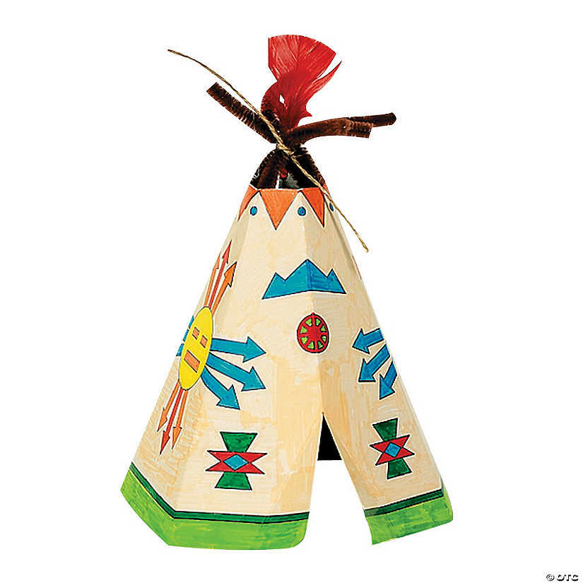 Color Your Own Teepees - 12 Pc. Image