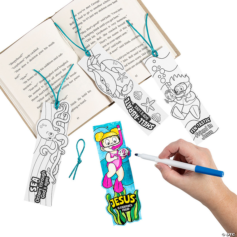 Color Your Own Under the Sea VBS Bookmarks - 12 Pc. Image