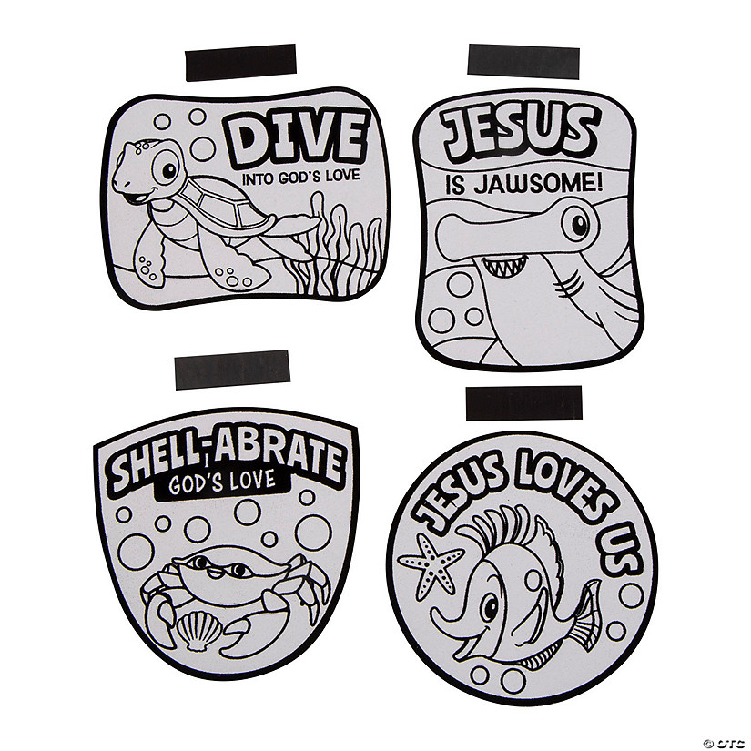 Color Your Own Under the Sea VBS Fuzzy Magnets - 12 Pc. Image