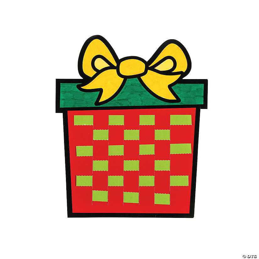 Color Your Own Weaving Christmas Present Craft Kit - Makes 12 Image