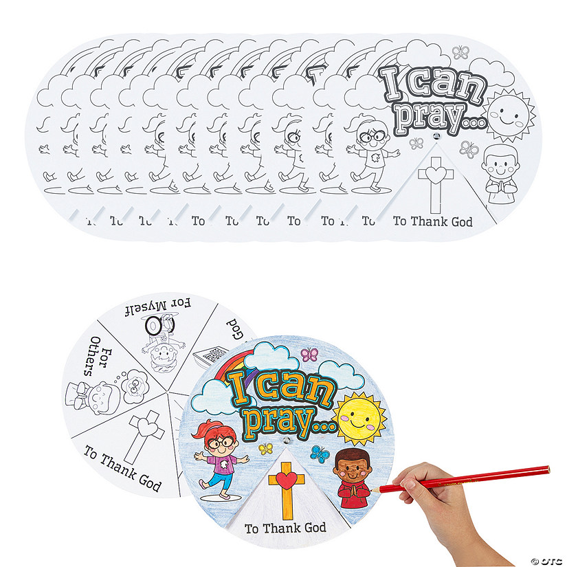 Color Your Own When Can I Pray Wheels - 12 Pc. Image