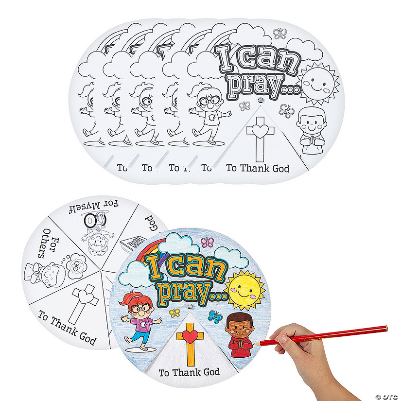 Color Your Own When Can I Pray Wheels - 6 Pc. Image