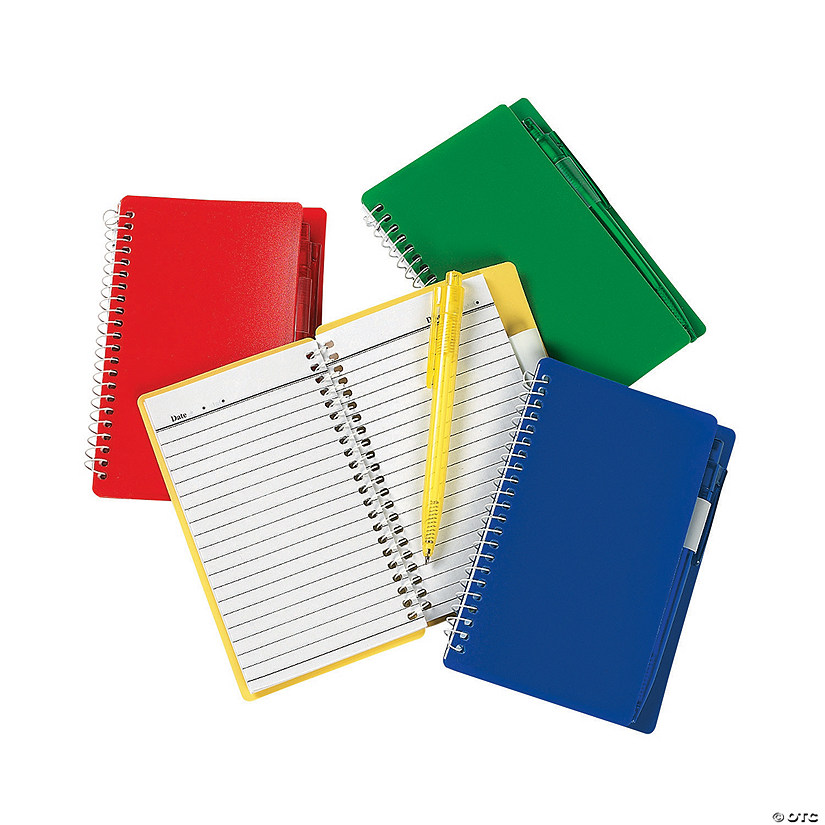 Colorful Spiral Notebooks with Pens
