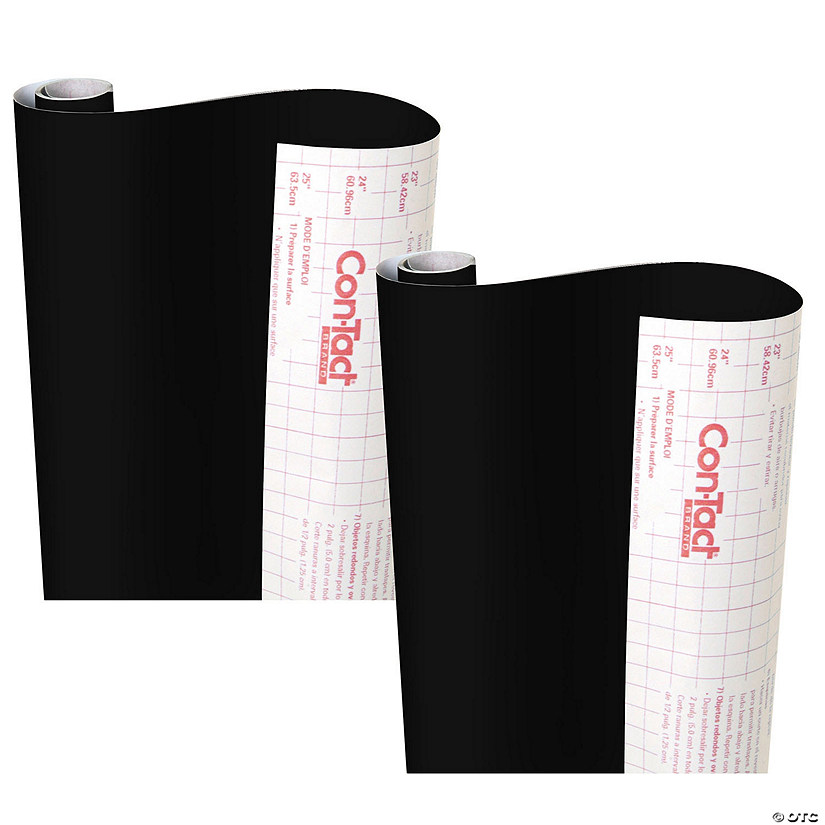 Con-Tact Brand Creative Covering Adhesive Covering, Black, 18" x 16 ft, Pack of 2 Image