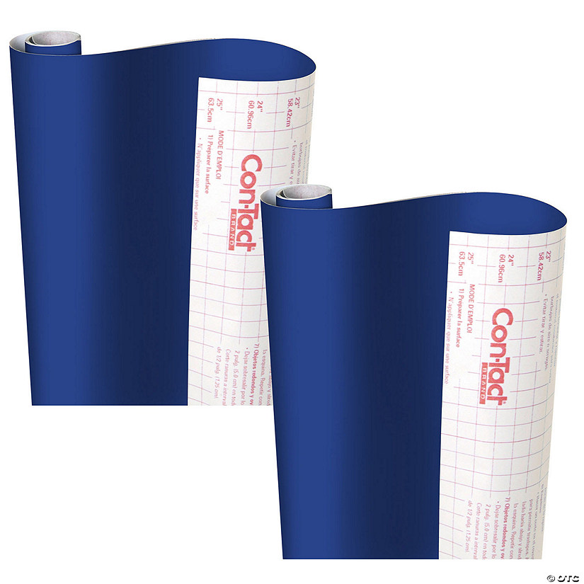 Con-Tact Brand Creative Covering Adhesive Covering, Royal Blue, 18" x 16 ft, Pack of 2 Image