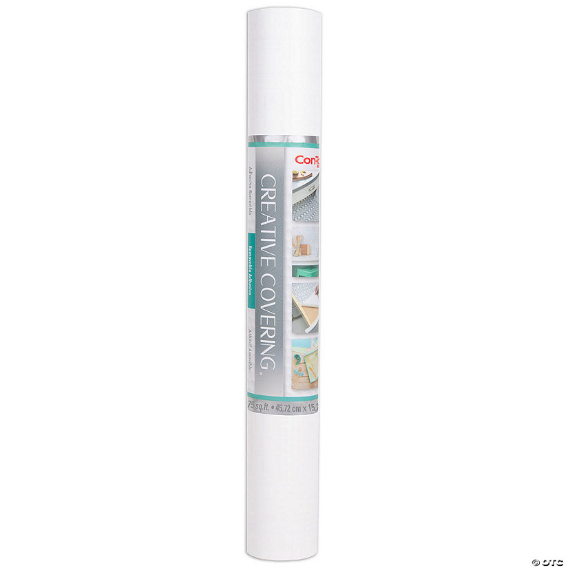 Con-Tact Brand Creative Covering Adhesive Covering, White, 18" x 50 ft Image