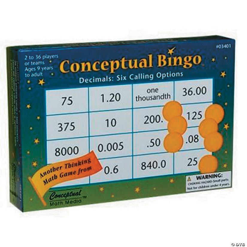 Conceptual Bingo: Decimals Image
