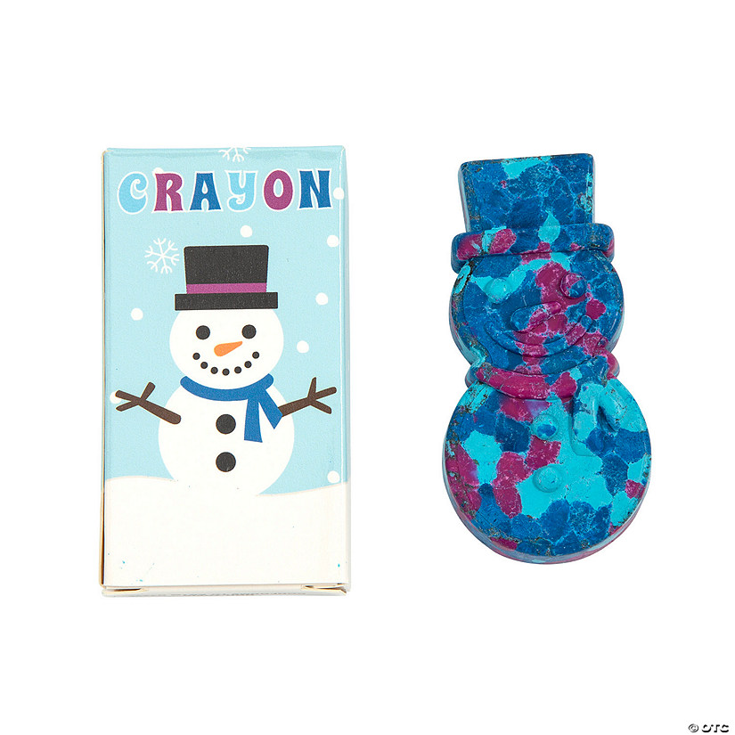 Confetti Snowman Crayon in Box - 12 Pc. Image