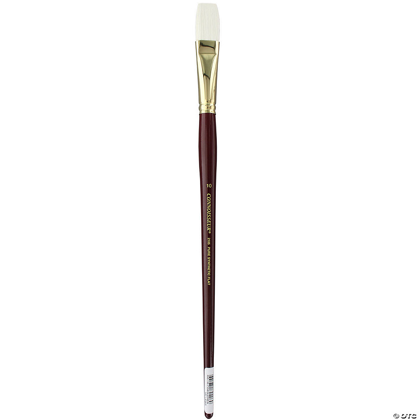 Connoisseur Pure Synthetic Bristle Brush Long Handle Flat #10&#160; &#160;&#160; &#160; Image