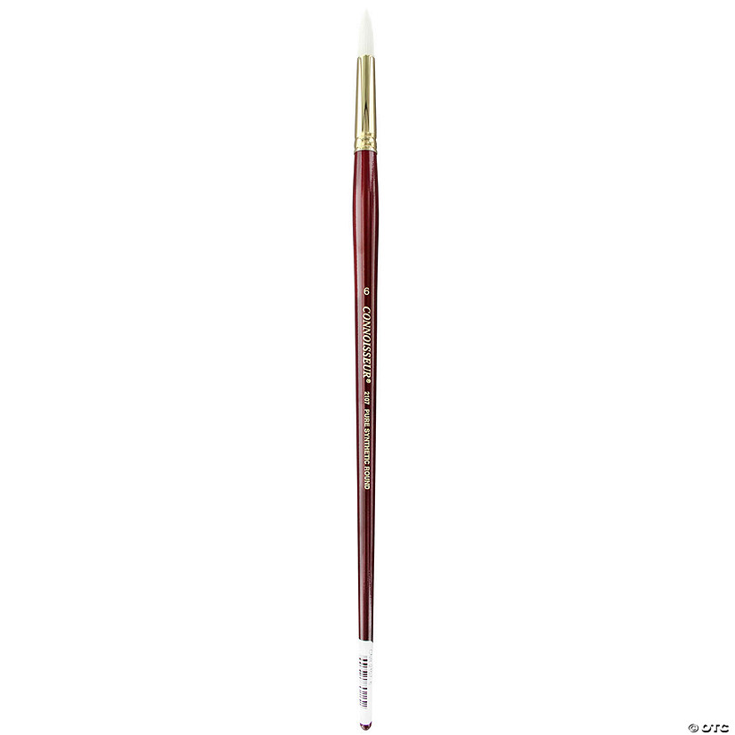 Connoisseur Pure Synthetic Bristle Brush Long Handle Round #6&#160; &#160;&#160; &#160; Image
