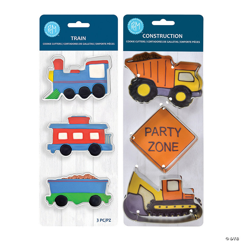 Construction and Train 6 Piece Cookie Cutter Set Image