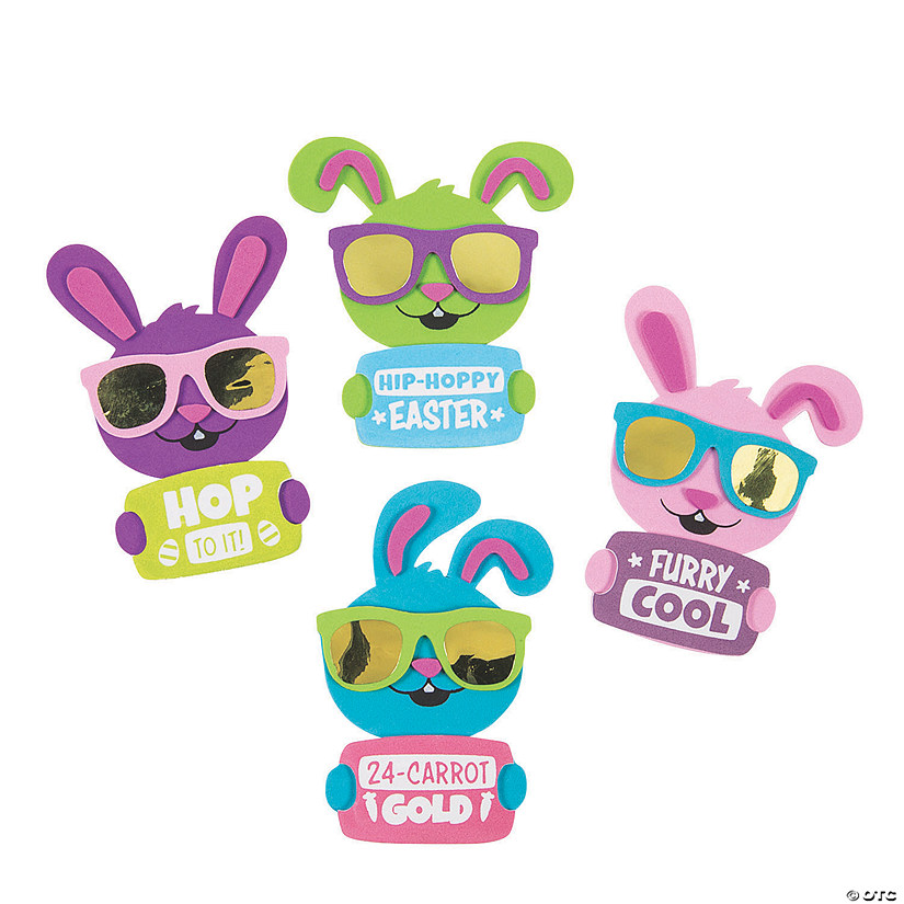 Cool Bunny Easter Magnet Craft Kit - Makes 12 Image