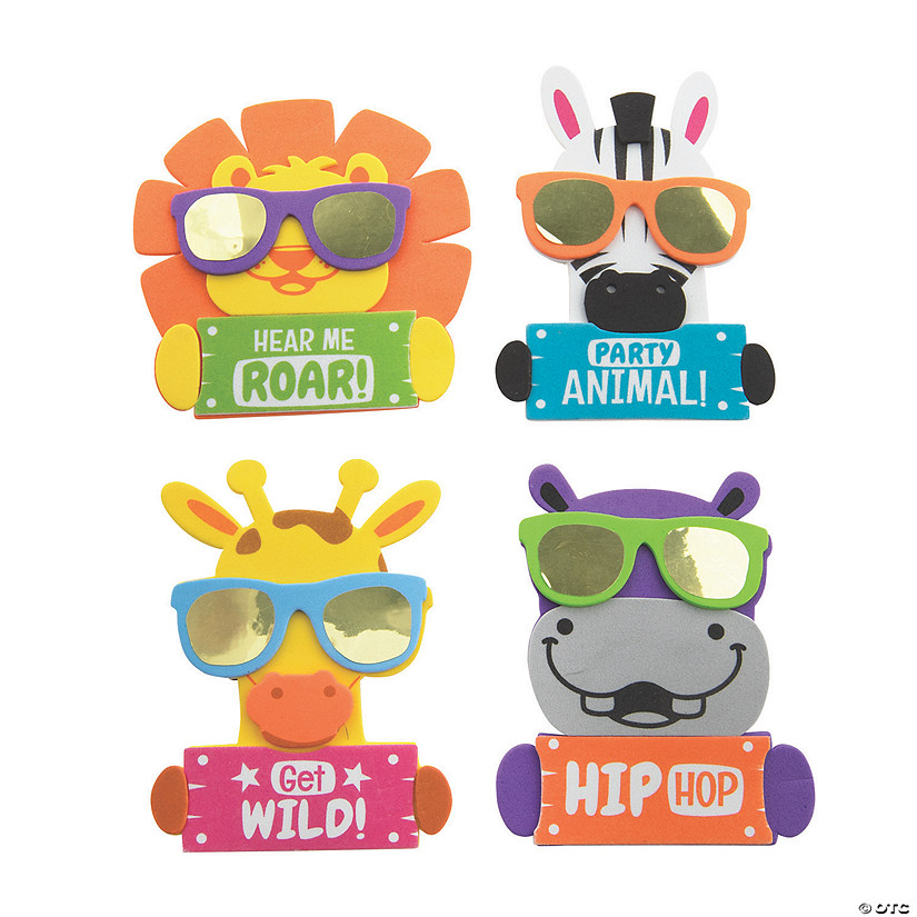 Cool Safari Animal Magnet Craft Kit - Makes 12 Image