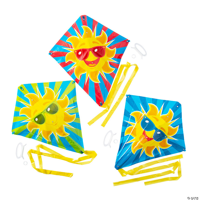 Cool Sun Kites with Tail - 12 Pc. Image